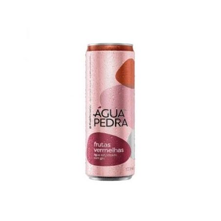 Água Saborizada com Gás Água Da Pedra Frutas Vermelhas Lata 350ml