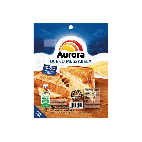 QUEIJO AURORA MUSSARELA FATIADO 150G 2707