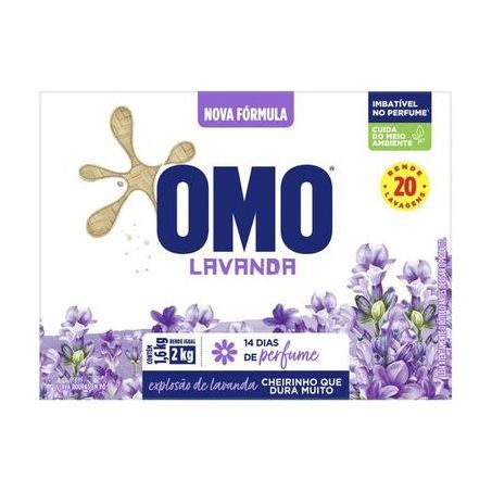 LAVA ROUPAS OMO PO 1,6KG LAVANDA