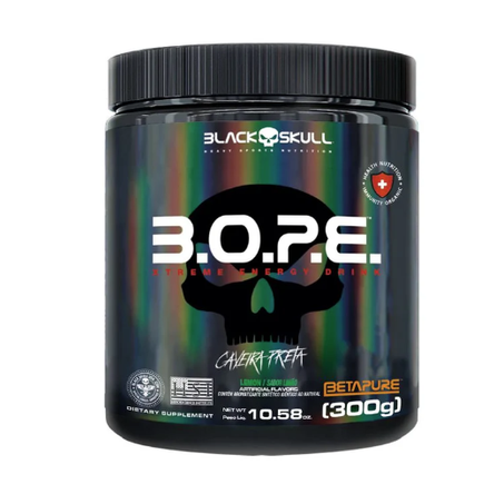 PRE TREINO BLACK SKULL 300G B.O.P.E LIMAO