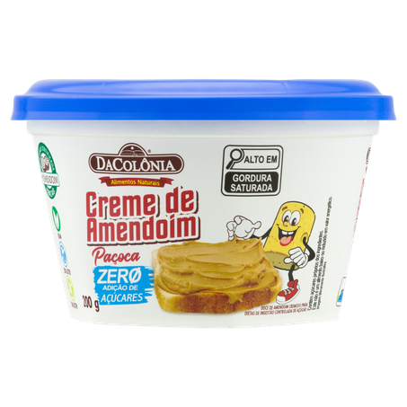 Creme Amendoim Paçoca Zero Açúcar DaColônia 200g