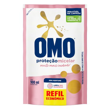 LAVA ROUPAS LÍQUIDO OMO PROTEÇÃO MICELAR SACHÊ