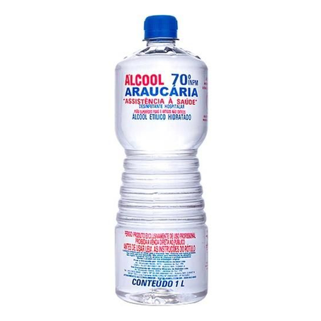 Álcool etílico hidratado 70° inpm araucária