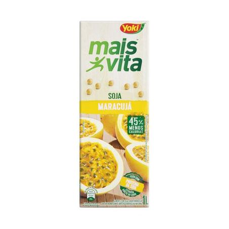 Bebida de Soja Yoki Mais Vita Maracujá Caixa 1LT