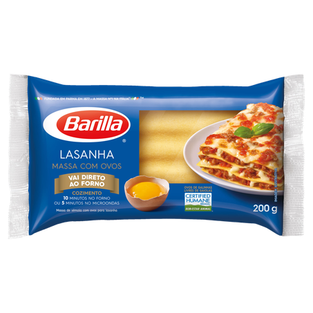 Massa com Ovos para Lasanha Barilla Pacote 200g 360-1