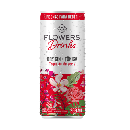 Gin Tonica Flowers Toque De Melancia Lt 269ml