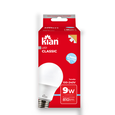 LÂMPADA LED KIAN BRANCA 9W UN 360-2