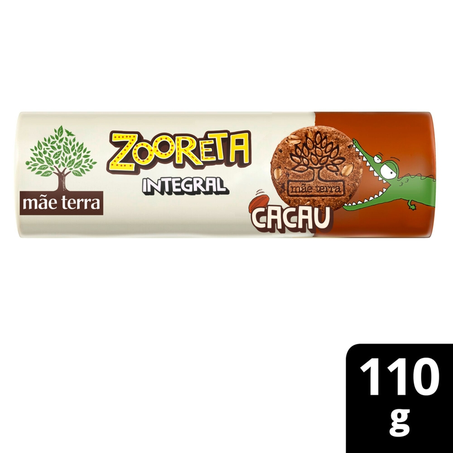 Biscoito Mãe Terra Zooreta Orgânico Cacau Pacote 110G