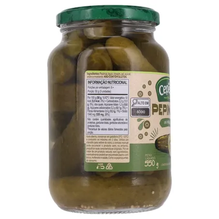 Pepinos em Conserva Cepêra Pote de Vidro 300gr 360-29