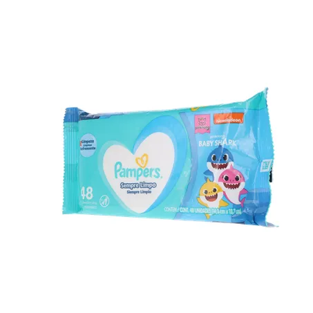 Lenços Umedecidos Pampers Sempre Limpo Baby Shark Pacote 48un 360-3