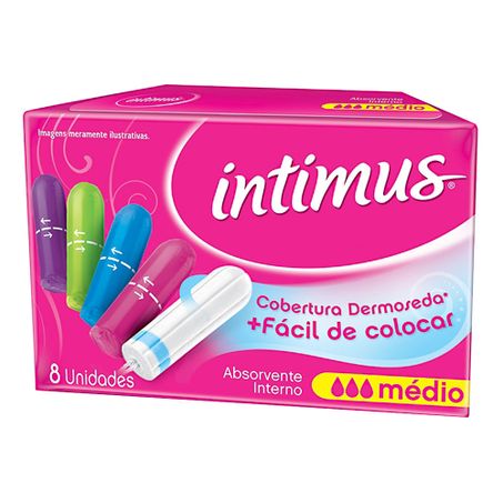 Absorvente intimus interno médio c/8