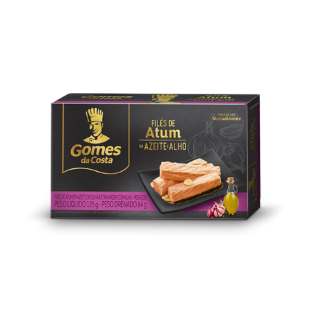 Filés de Atum com Alho em Azeite de Oliva 125g