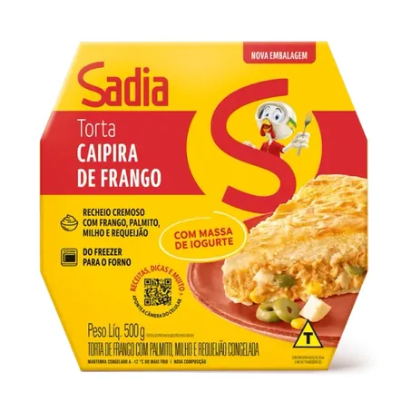 Torta sadia iogurte/frango 500g