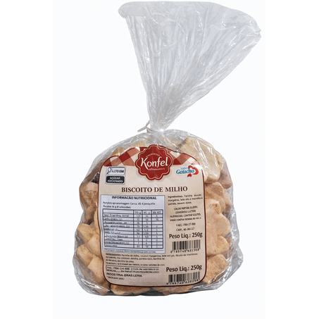 BISCOITO KONFEL PC 250 G MILHO
