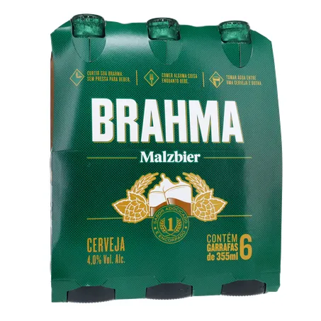 Cerveja Brahma Malzbier Long Neck 355ml C/6 360-35