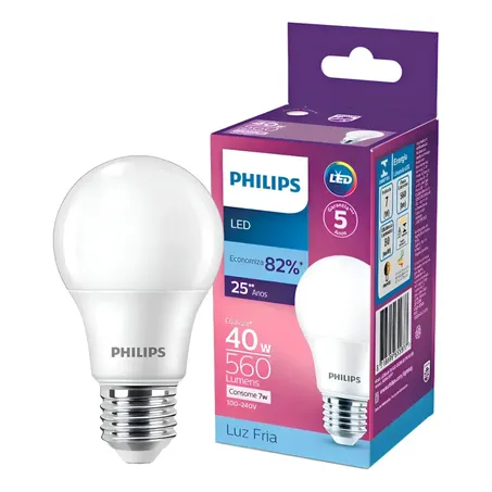 Lampada philips led 7w luz branca