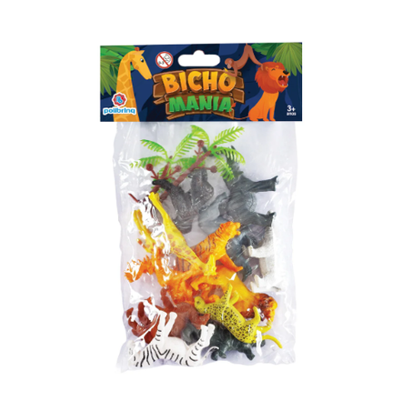 COLECAO POLIBRINQ BICHO MANIA 13PCS