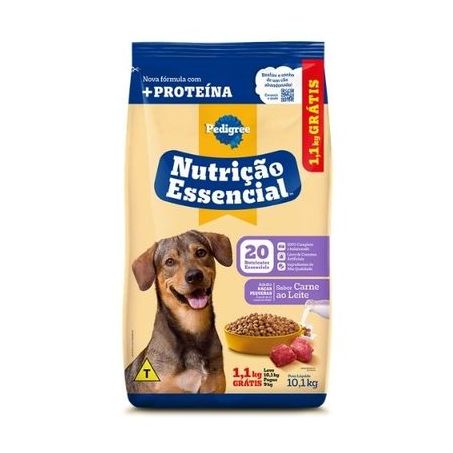 Ração Para Cães Adultos Carne Ao Leite Nutrição Essencial Pedigree Leve 10,1kg E Pague 9kg