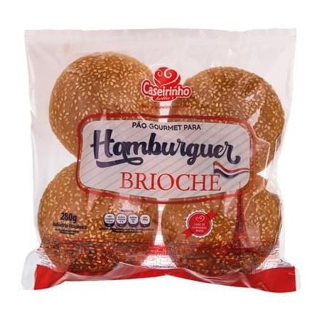 Pao Caseirinho Hamburguer 280g Brioche 