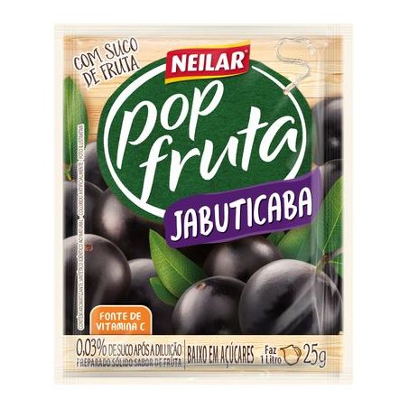 Refresco Neilar Pop Fruta Jabuticaba Pacote 25G 