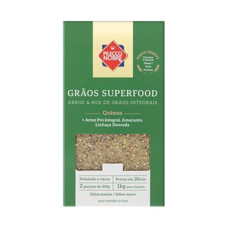 Arroz pro integral superfood c/ quinoa pilecco nobre 1kg