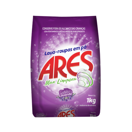 Lava Roupas Em Pó Ares Lavanda Pct 1kg
