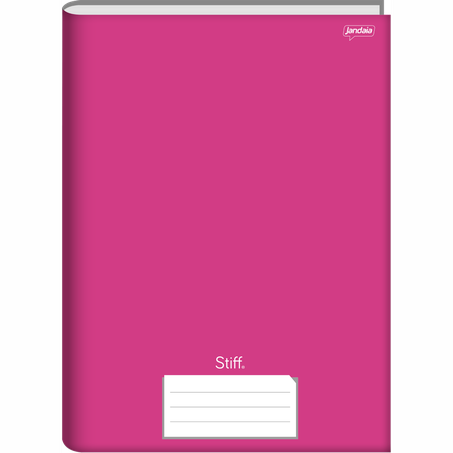 CADERNO BROCHURA GRANDE CAPA DURA JANDAIA STIFF PINK 1 MATÉRIA C/96 FOLHAS