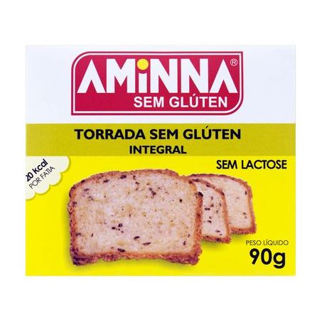TORRADA VEG AMINNA S/GLÚTEN INTEGRAL 90G