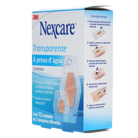 Curativo nexcare á prova de água tamanhos diferentes caixa c-12unid 360-5