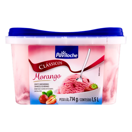 SORVETE MORANGO PAVILOCHE CLÁSSICOS