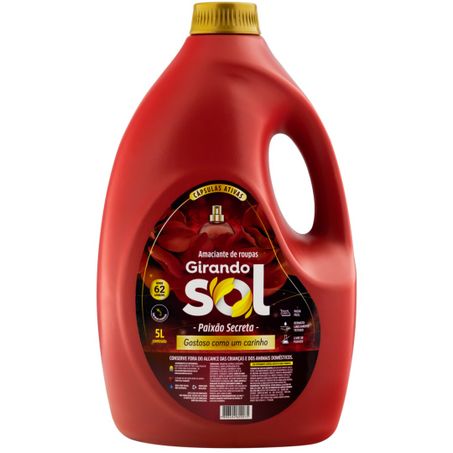Amaciante girando sol 5l vermelho intenso