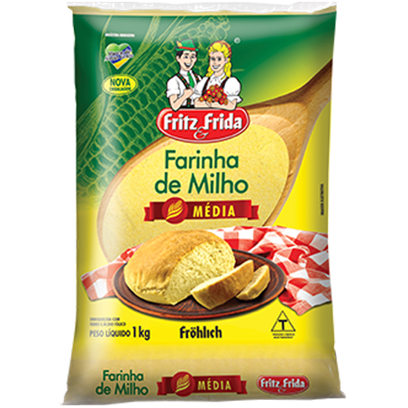 Farinha de milho fritz e frida 1kg média