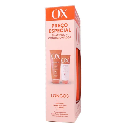Kit Shampoo com 375Ml  Condicionador com 170Ml Ox Longos 360-28