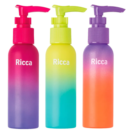 Conjunto de Frascos Para Viagem Degradê Ricca Com 3