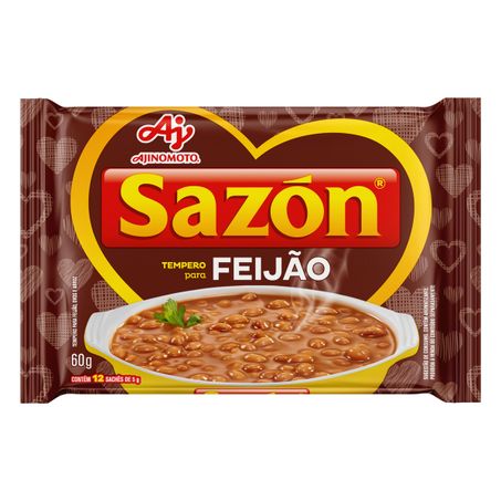 TEMPERO PARA FEIJÃO SAZÓN PACOTE COM 12 UNIDADES