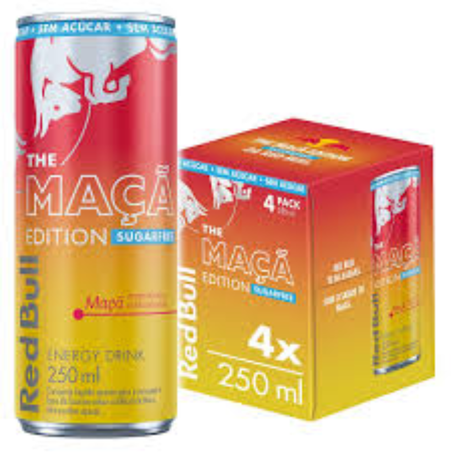 Energetico red bull pcc/04x250ml lata maca sugar free