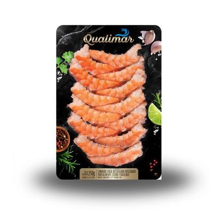 Camarão cong cinza desc. evisc. coz 11/19 pct250g skin