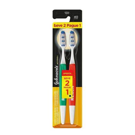 Escova dental johnson & johnson reach access leve 2 pague 1