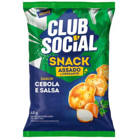 Snack club social 68g cebola e salsa