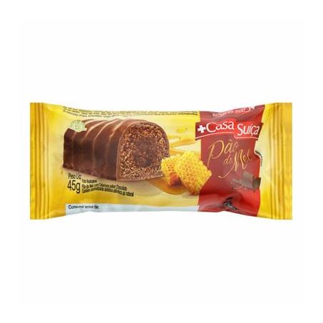Bolinho pao de mel cobertura chocolate casa suica 45g