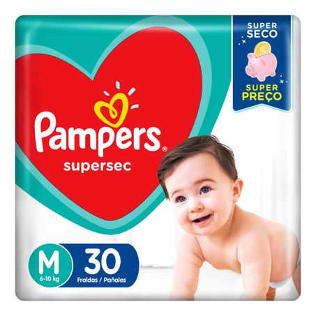 Fralda pampers supersec m c/30un