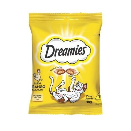 Petisco Dreamies para Gatos Adultos Sabor Frango 40g