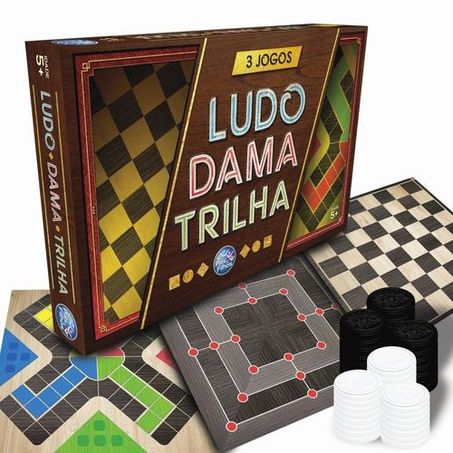 JOGO LUDO DAMAS E TRILHA EDUCAR