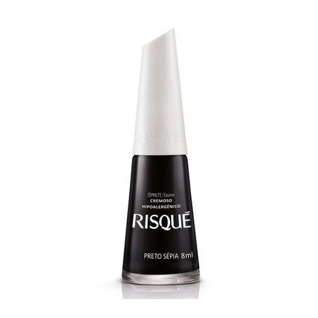 Esmalte Risqué Preto Sépia Embalagem 8ML