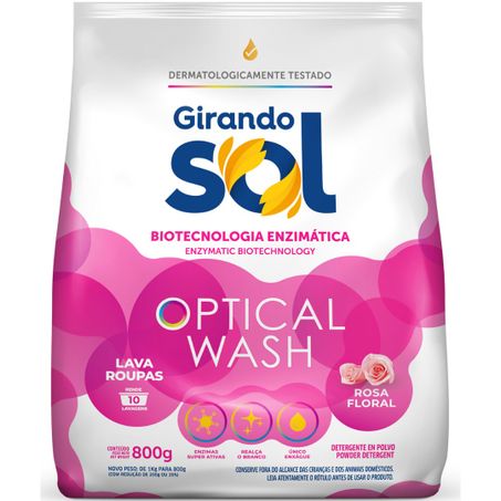 Lava roupas po girando sol sache 800gr rosa