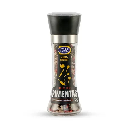 Moedor Pimentas Sweet Sabor 90g Premium Mix Pimentas