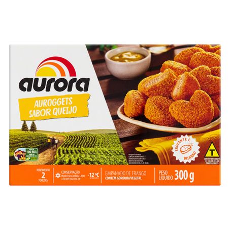 Empanado de frango queijo aurora auroggets