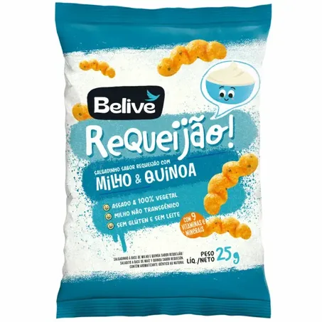 SALGADINHO DE MILHO SABOR REQUEIJÃO 25G - BELIVE