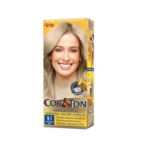 Tinta Cor E Ton Louro Cinza Claro 9.1 50G