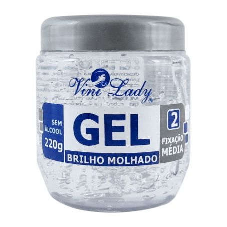 Gel fixador incolor médio 2 vini lady 220g